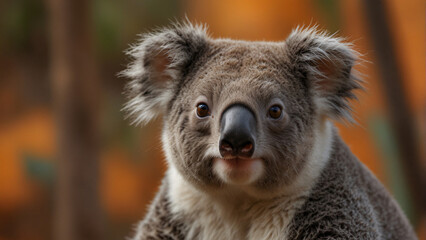 Fototapeta premium a cute and beautiful koala, macro