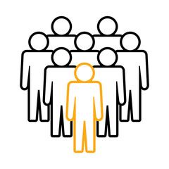 Symbol, ikona ludzi. Plik wektorowy.