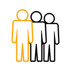 Symbol, ikona ludzi. Plik wektorowy.