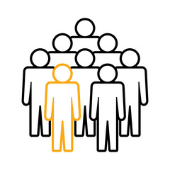 Symbol, ikona ludzi. Plik wektorowy.