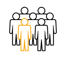 Symbol, ikona ludzi. Plik wektorowy.