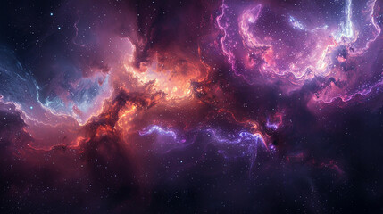 Obraz premium Mesmerizing Abstract Photo of a Celestial Nebula Capturing the Beauty of Space's Mystical Clouds