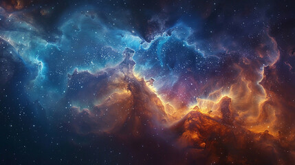 Fototapeta premium Mesmerizing Abstract Photo of a Celestial Nebula Capturing the Beauty of Space's Mystical Clouds