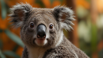 Naklejka premium a cute and beautiful koala, macro