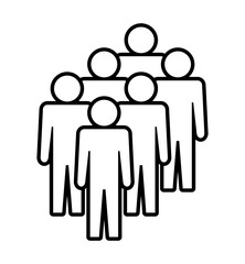 Symbol, ikona ludzi. Plik wektorowy.