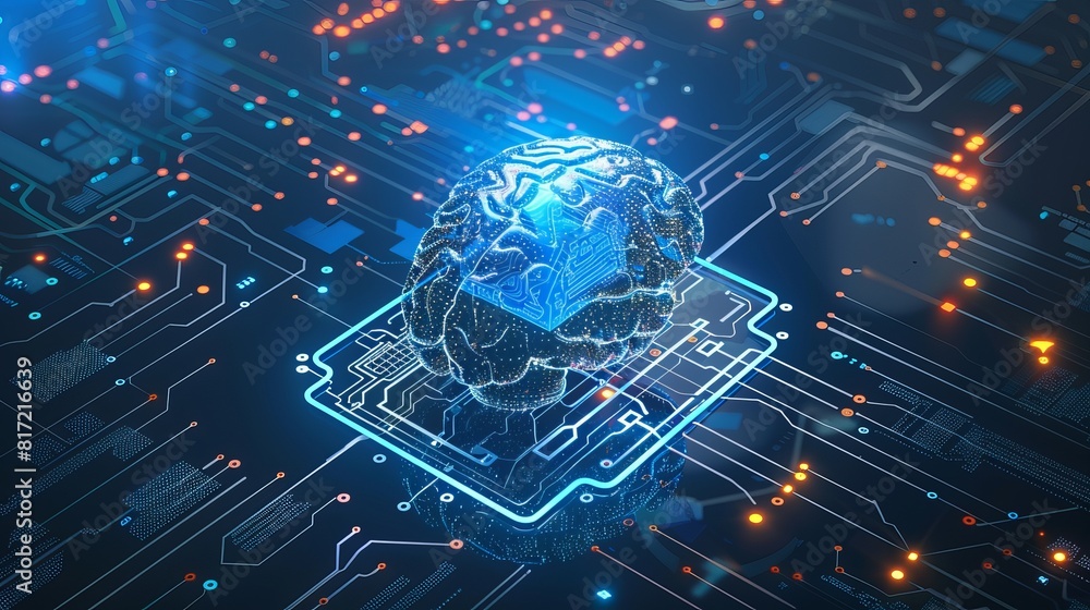 Poster exploration of artificial intelligence, machine learning, neural networks, and other modern technolo