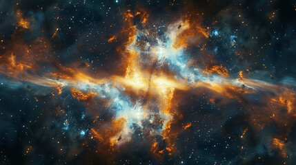 Stunning Cosmic Photo of a Nebula's Reflection Capturing the Ethereal Beauty of Space's Mystical Light and Color