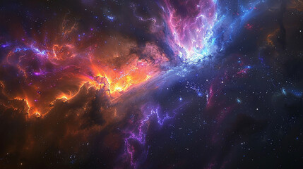 Stunning Cosmic Photo of a Nebula's Reflection Capturing the Ethereal Beauty of Space's Mystical Light and Color