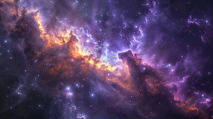 Stunning Cosmic Photo of a Nebula's Reflection Capturing the Ethereal Beauty of Space's Mystical Light and Color