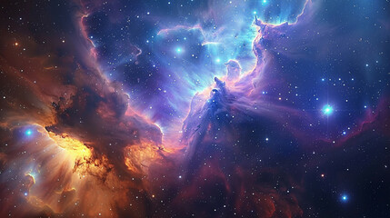 Stunning Cosmic Photo of a Nebula's Reflection Capturing the Ethereal Beauty of Space's Mystical Light and Color