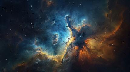 Stunning Cosmic Photo of a Nebula's Reflection Capturing the Ethereal Beauty of Space's Mystical Light and Color