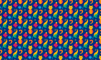 Illustrative Design Seamless Pattern Wallpaper Background