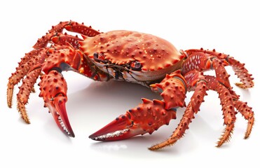 red big crab isolated on white background