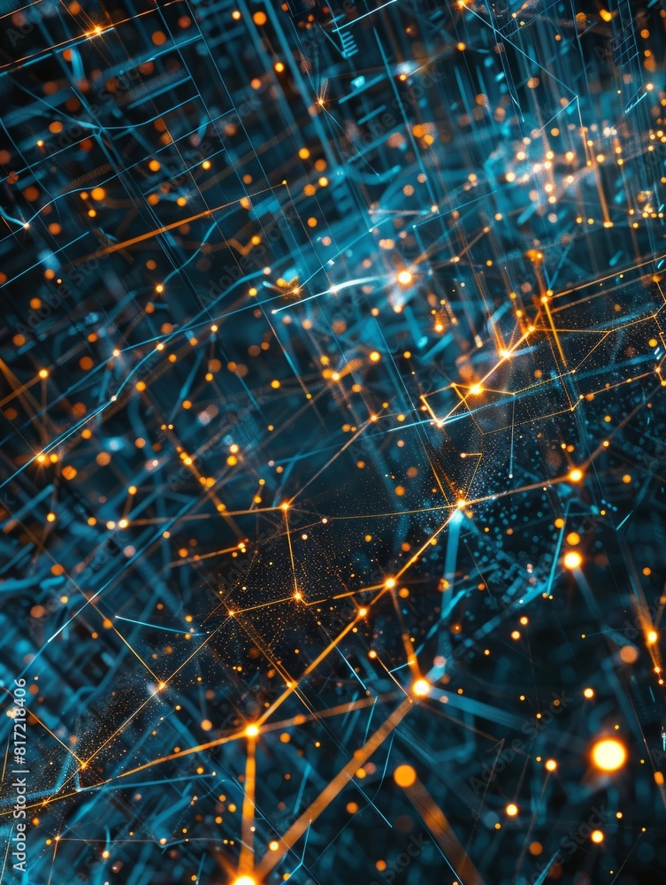 Poster modern digital abstract 3d background. can be used in the description of network abilities, technolo