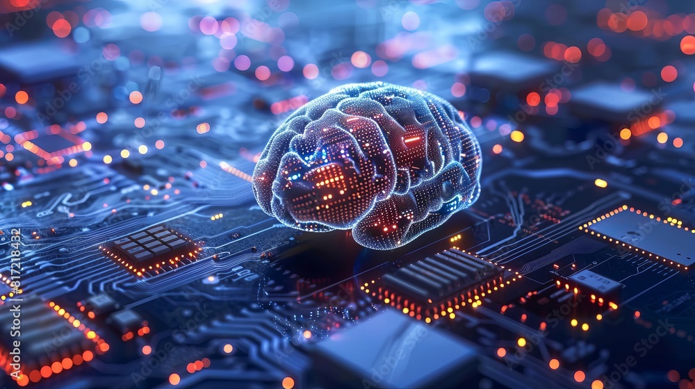 Poster exploration of artificial intelligence, machine learning, neural networks, and other modern technolo