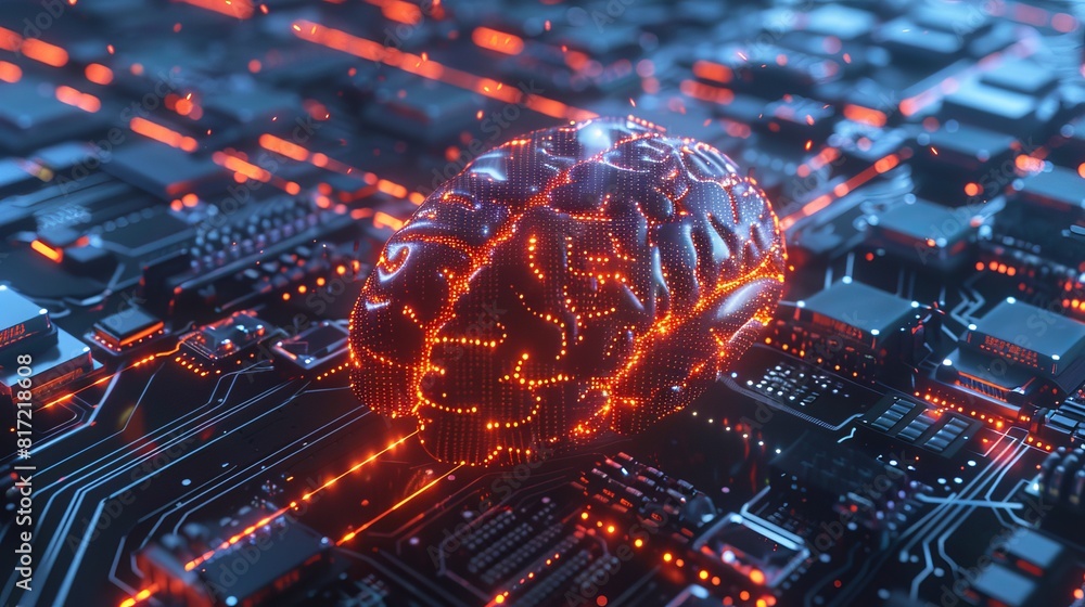 Poster exploration of artificial intelligence, machine learning, neural networks, and other modern technolo