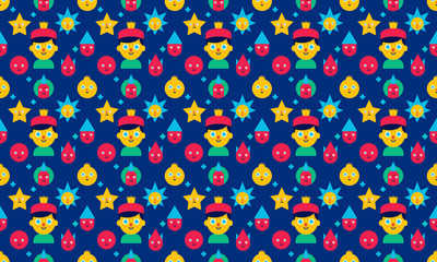 Illustrative Design Seamless Pattern Wallpaper Background