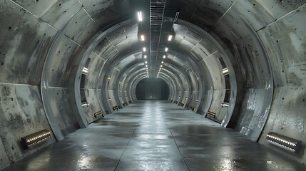 A reinforced underground vault designed to withstand catastrophic events, storing survival supplies.