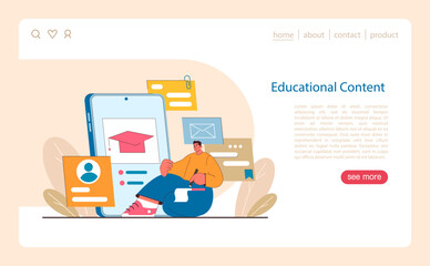 Online Learning Hub concept. A virtual space for educational engagement.