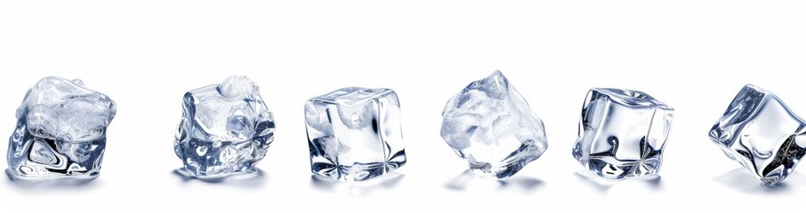 ice cubes isolated on white background