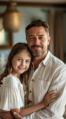 European father with daughter