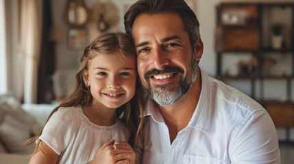 European father with daughter - Powered by Adobe