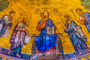 Jesus Disciples Mosaic Paul Beyond Walls Rome Italy