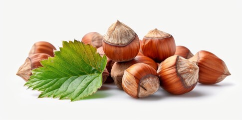 hazelnut isolated on white background