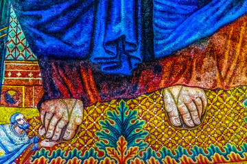 Jesus Feet Mosaic Papal Basilica Paul Beyond Walls Rome Italy