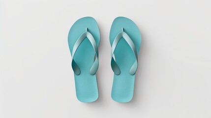 Mockup of a blank pair of flip flops, presented as a 3D illustration on a white background.