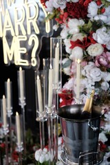Decorations for celebrating a marriage proposal