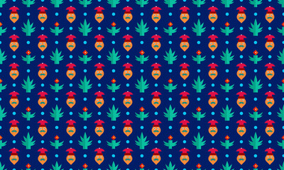 Illustrative Design Seamless Pattern Wallpaper Background