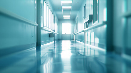 Obraz premium blurred photo of a corridor in the hospital background.