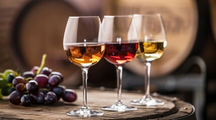 Experience a delightful array of wine varieties from rich reds and crisp whites to refreshing roses and luscious ambers during a wine tasting session at a cozy bar or restaurant