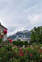 Hohensalzburg Festung vom Schlosspark Mirabell , Salzburg, Österreich