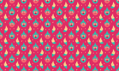 Illustrative Design Seamless Pattern Wallpaper Background
