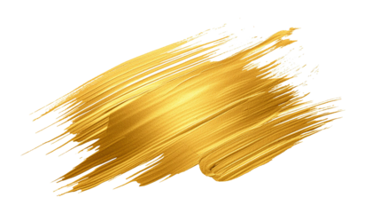 Brush strokes of gold paint. Stains and smears of luxury cosmetic, golden color
