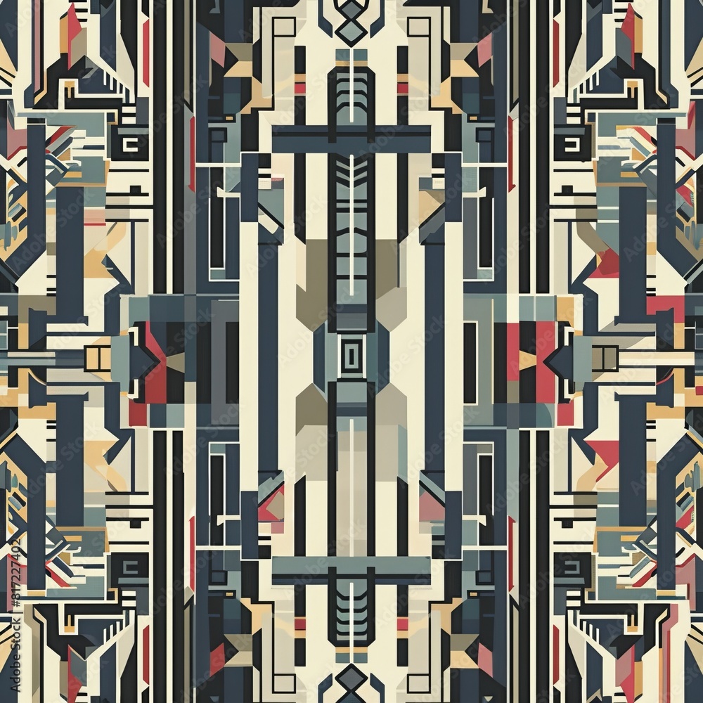 Aufkleber design an abstract pattern that draws inspiration from the world of architecture