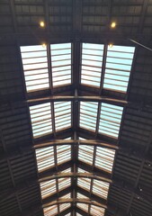 roof of an industrial factory building