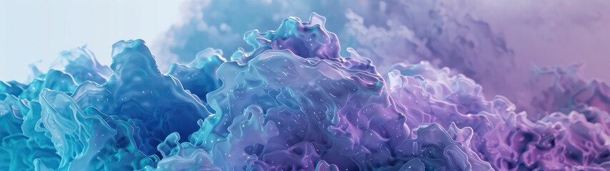 flow colors animated splash, deep ocean blue and soft lavender