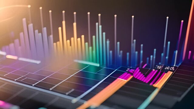 Colorful Graph Displayed on Computer Screen Generative AI