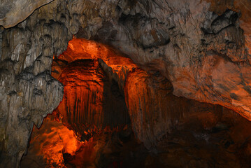 A view from Gokgol Cave in Zonguldak, Turkey