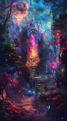 Obraz premium Deep Space Nebula Fantasy