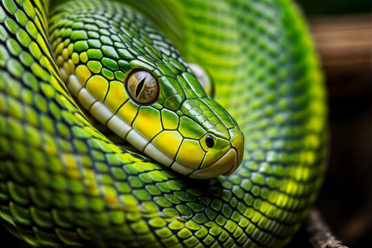 green tree python Morelia viridis