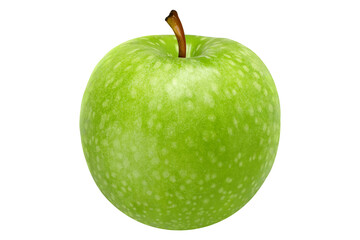 Green apple on isolated white background.