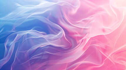 Obraz premium abstract waves of color. Flowing lines of pink and blue create a soft and dreamy visual effect, blending harmoniously together..