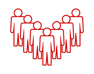 Symbol, ikona ludzi. Plik wektorowy.