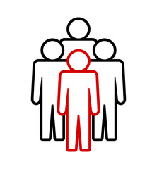 Symbol, ikona ludzi. Plik wektorowy.