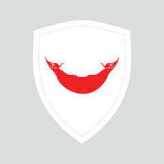 Easter Island Flag in Shield Shape Frame