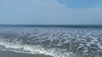a view of the ocean from the beach